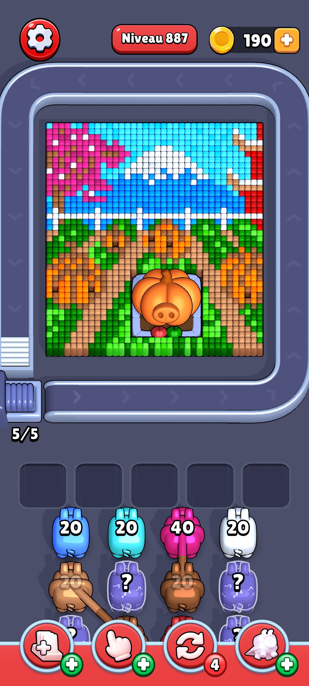 the one with the Mountain and the pumpkins