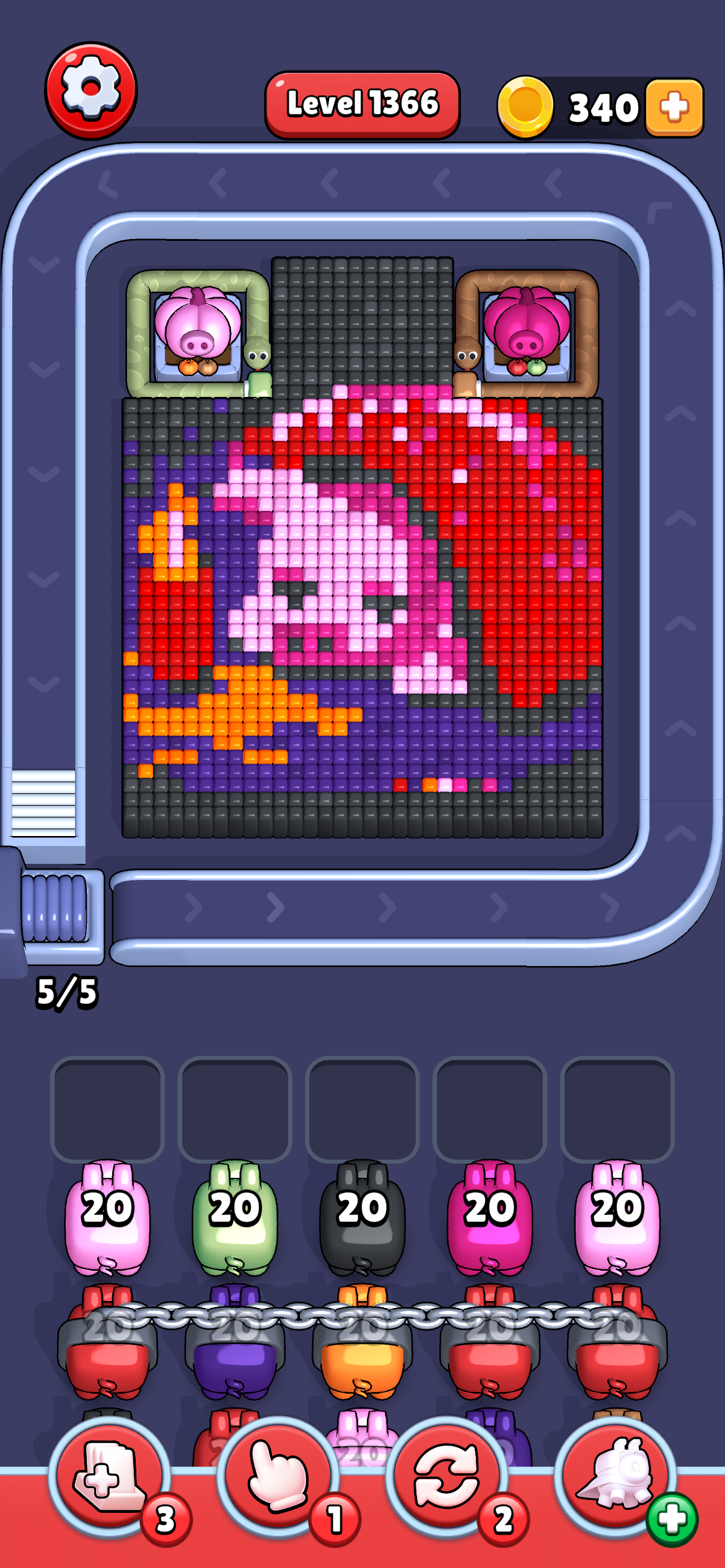 The one with the red Pig