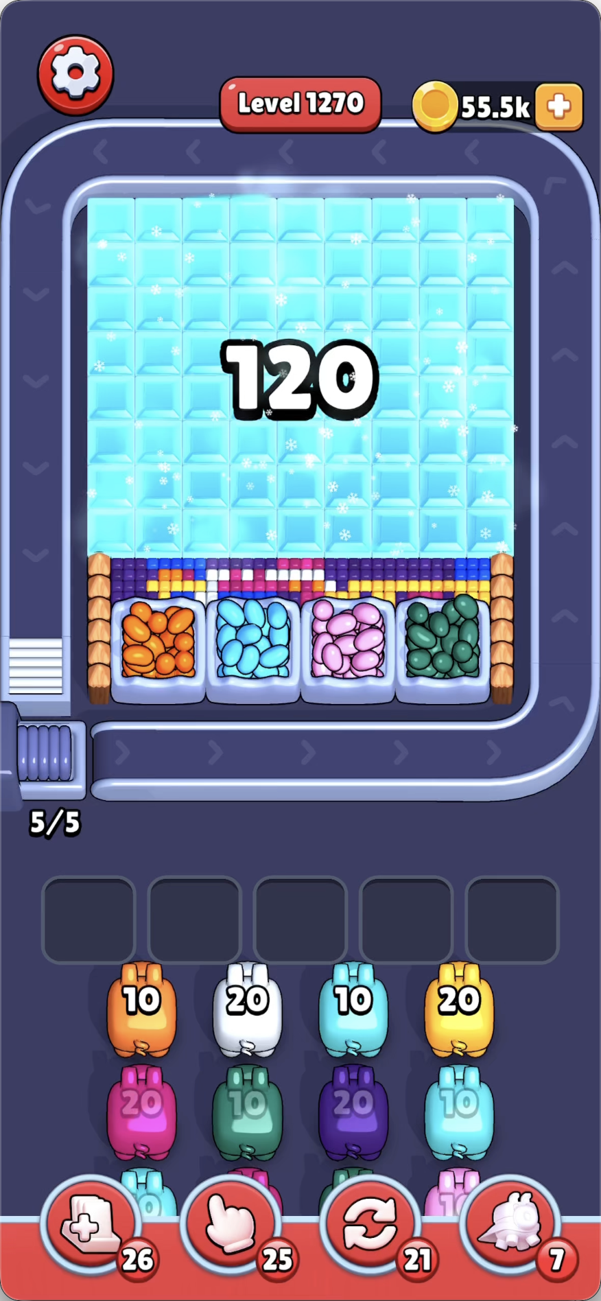 120 small square pixels