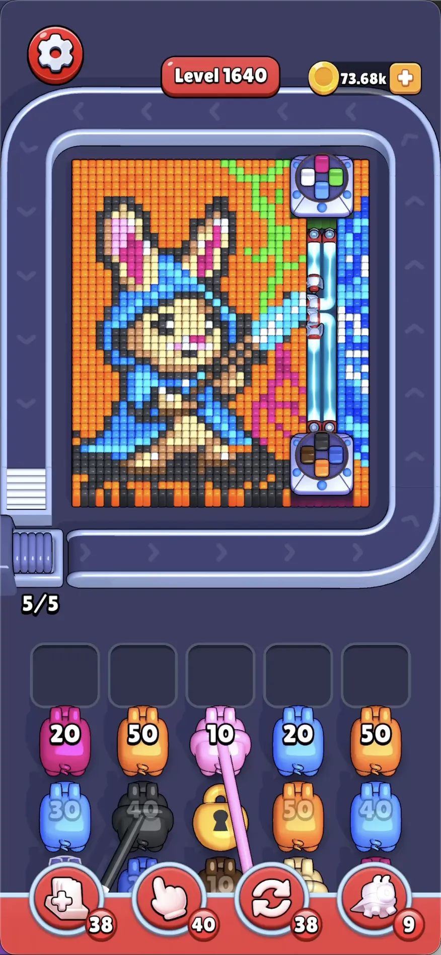A rabbit holding a water gun